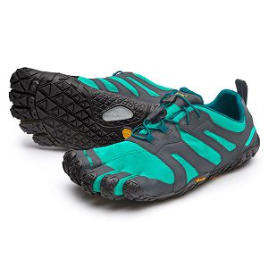 Vibram V-Trail 2.0 Blue/Green Womens Running Shoes | India-145327